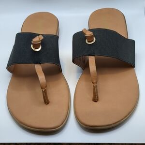 Kensie "Bellie" Black and Tan Women's Sandals